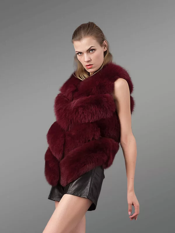 Real Fox Fur Winter Vests