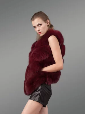Real Fox Fur Winter Vests