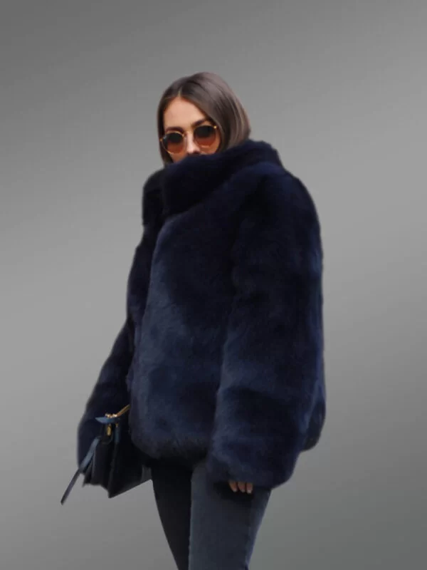 Real Fox Fur Straight Winter Coat