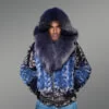 Men Mink Fur Coat with Hood