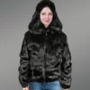 Black Rabbit Fur Jacket
