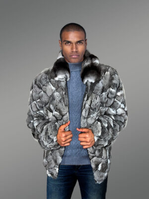 Men Chinchilla Fur Jacket | Real Chinchilla Fur Coat Jacket