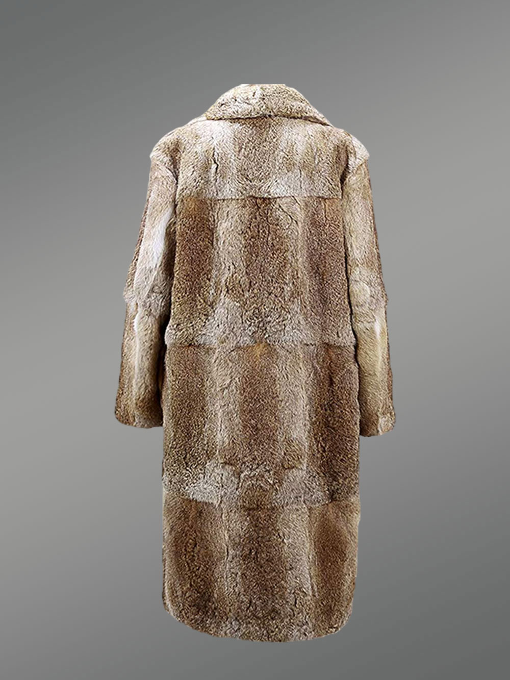 Natural Rabbit Fur Long Coat for Men