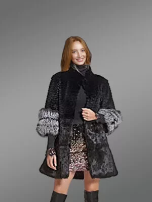 Fashion Rabbit Fur Coat for Women