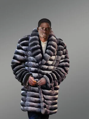 Men’s Long Chinchilla Coat
