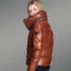 goose down puffer jacket side view