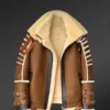 Masculine Shearling Jacket in Tan redefining fashion