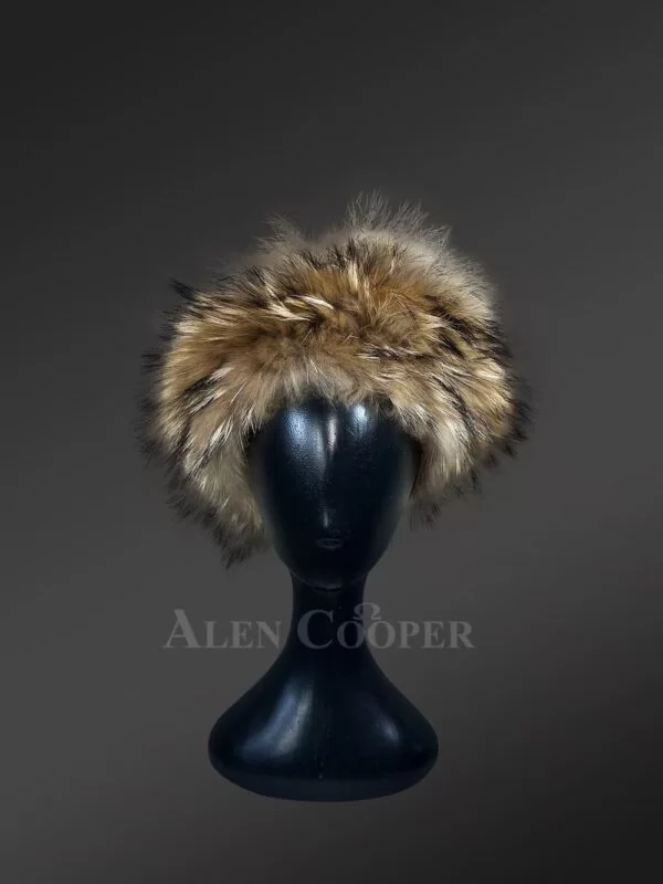 Classic Raccoon Fur Headband for Women