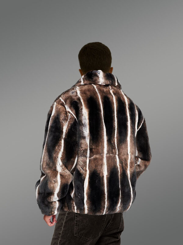 Rabbit Fur Bomber for Men - Image 5