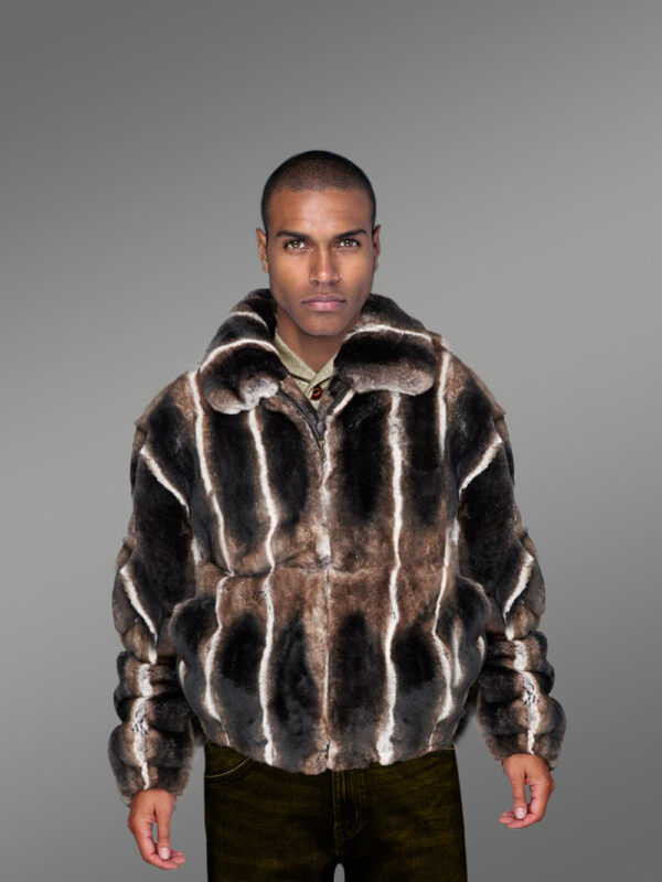 Rabbit Fur Bomber for Men - Image 4