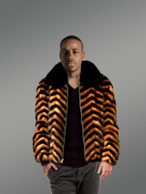 Mink Bomber Coat for Men