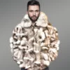 Genuine Fox Fur Winter Jacket for men