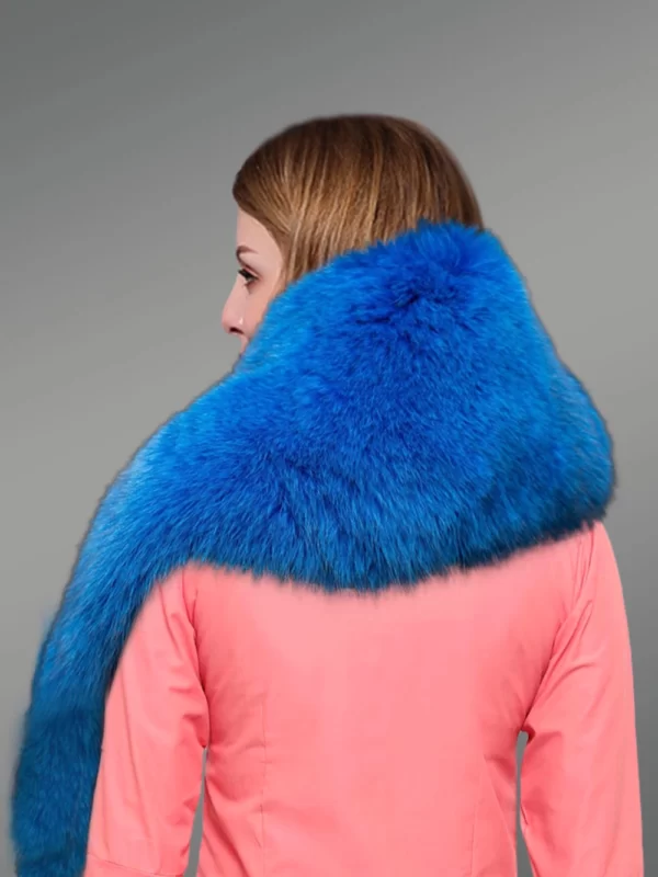 Real-Fox-Fur-Collar-Scarf-in-Blue