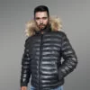 Classic Duck Down Leather bomber for Men