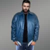 Comfy Leather Bomber Jacket for Men
