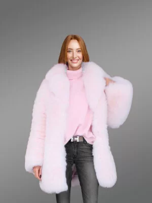 Dressy Dyed Fox Fur Coat