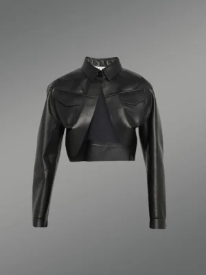 Womens-Leather-Bolero-Jacket