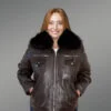 Womens Classic Leather Jacket