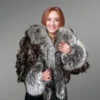 Womens Fox Fur Crop Jacket