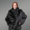 Womens Black Raccoon Coat