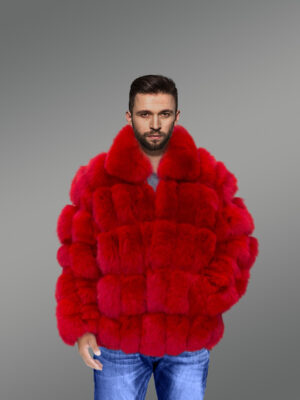 Mens Natural Fox Fur Bomber – A Flamboyant Outerwear