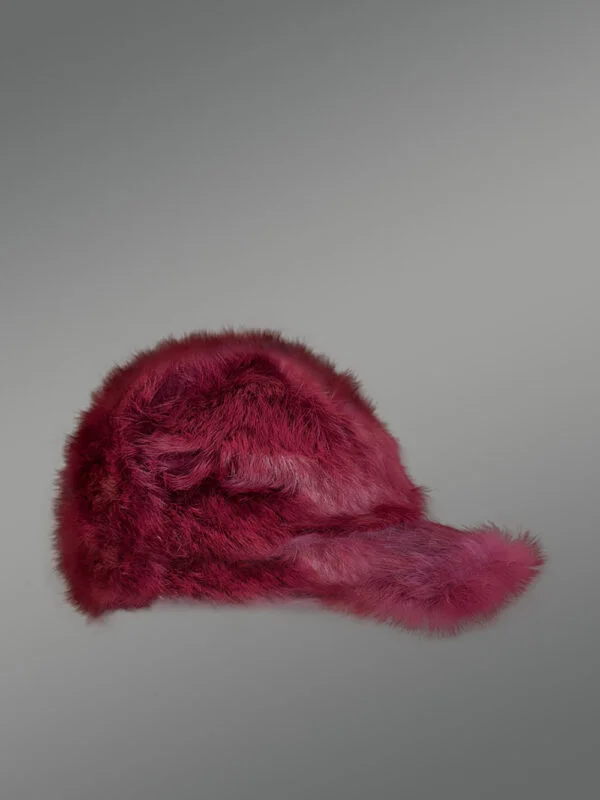 Mens Rabbit Baseball Hat in Burgundy for a Comfy Flamboyant look