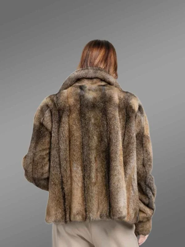 Women’s Dressy Hare Fur Coat - Image 2