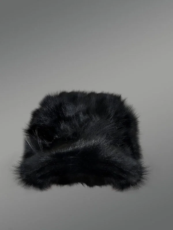 Mens Black Fox Fur Baseball Hat – Fashionable & Functional Accessory for Winter - Image 5