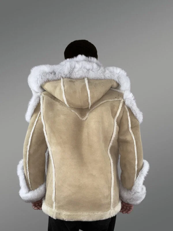 Mens Shearling Jacket with Fox Fur Accents – A Swanky Thermal Wear - Image 7