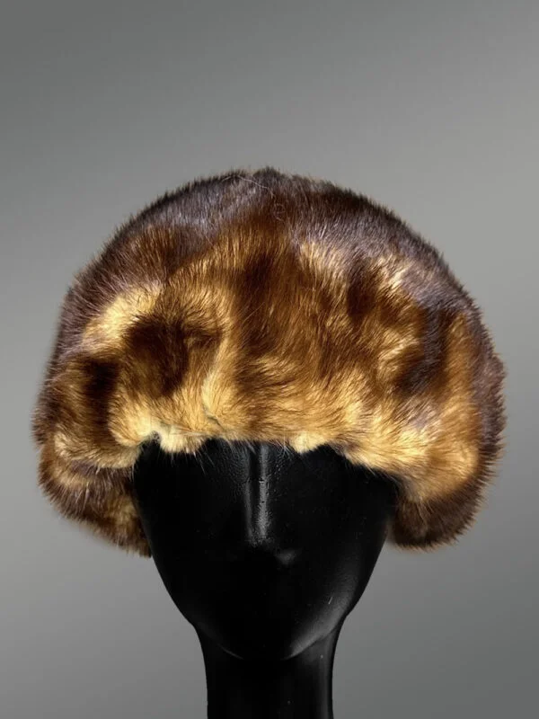 Beanie Mink Hat for Women in Whisky Shade – Furnishing Thermal Gentility