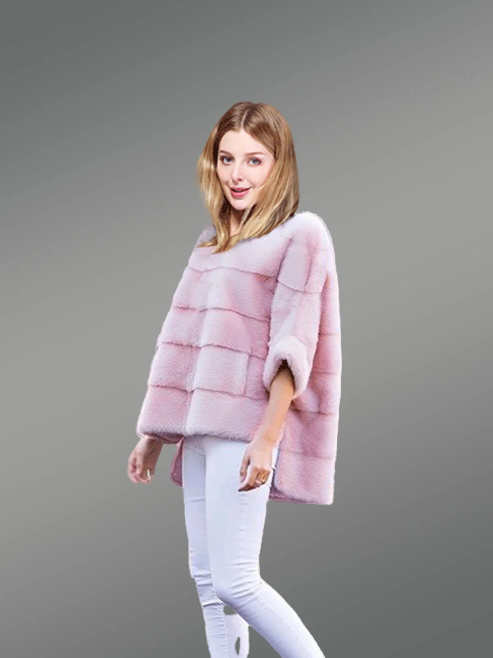 Cropped Mink Fur Jacket for Elegant Women