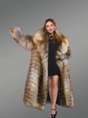 Golden Fox Fur Long Coat