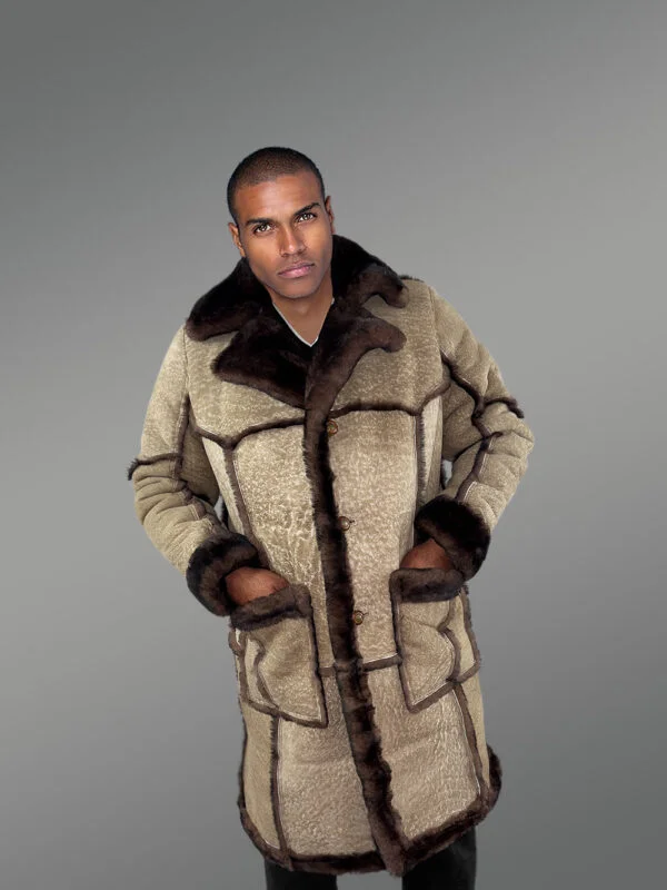 Men’s 80’s Classic Shearling Coat - Image 3