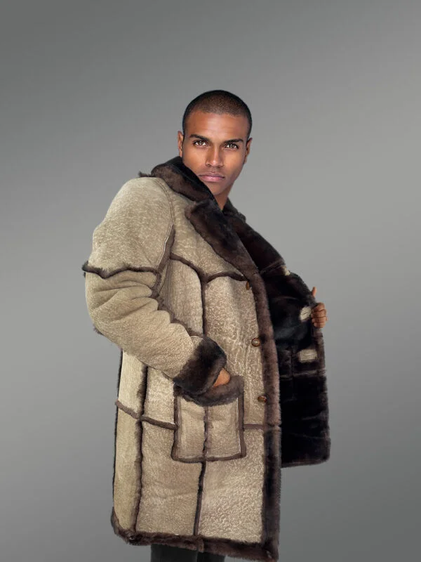 Men’s 80’s Classic Shearling Coat - Image 4