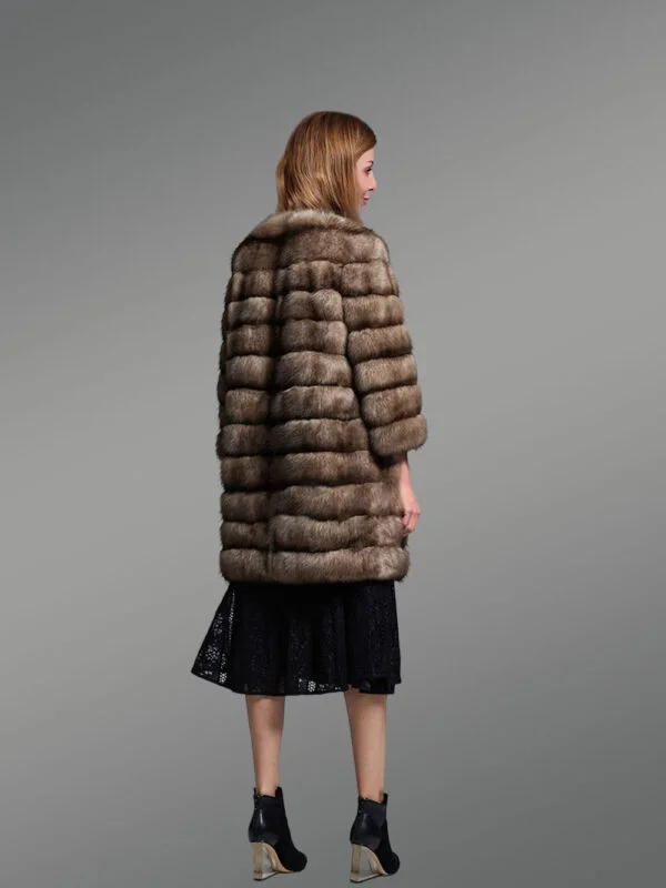 Womens Brown Sable Fur Coat– Embodiment of Elegance and Luxury - Image 4