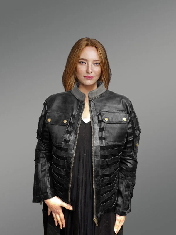 Women’s Contemporary Spring Leather Jacket