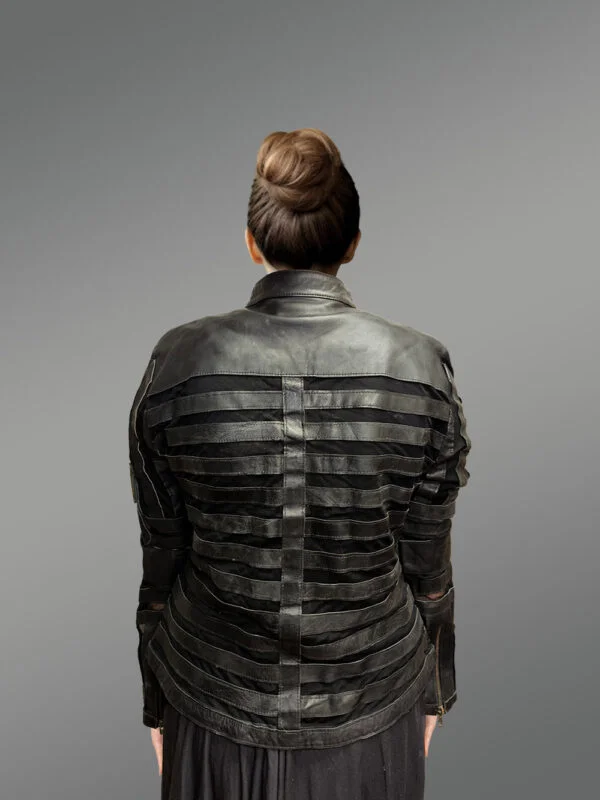 Women’s Contemporary Spring Leather Jacket - Image 6