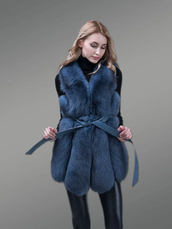 Real Fox Fur Womens Vest Uniquely Crafted with Warmth and Style - Image 3
