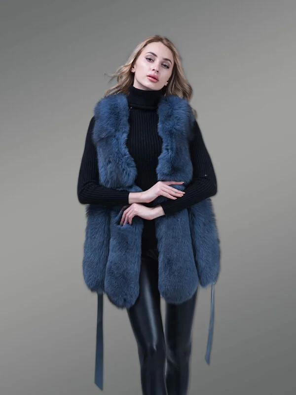 Real Fox Fur Womens Vest Uniquely Crafted with Warmth and Style - Image 4