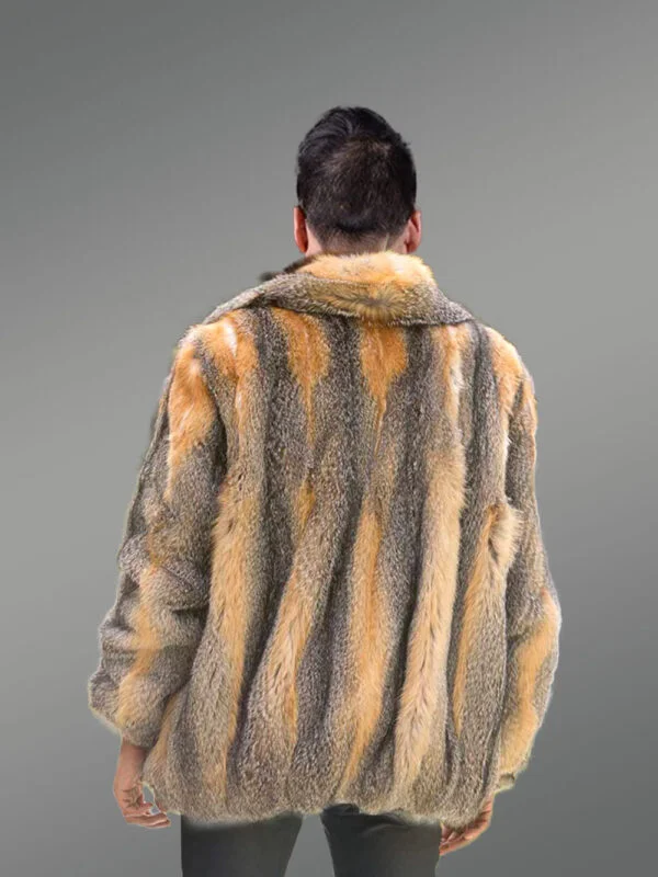 Fox Fur Men Jacket in Snuggly Bomber Style - Image 2