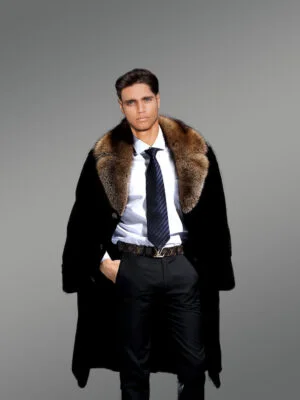 Full Skin Mink Fur Coat for Men