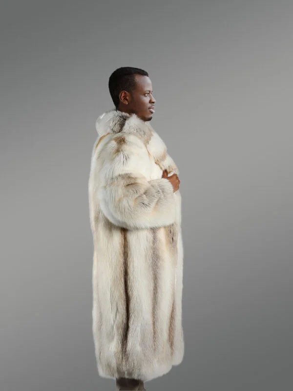 Golden Isle Trench Coat- A Swanky Natural Fox Fur Outerwear - Image 2