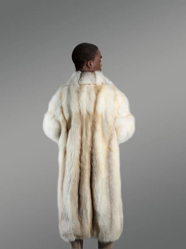 Golden Isle Trench Coat- A Swanky Natural Fox Fur Outerwear - Image 3