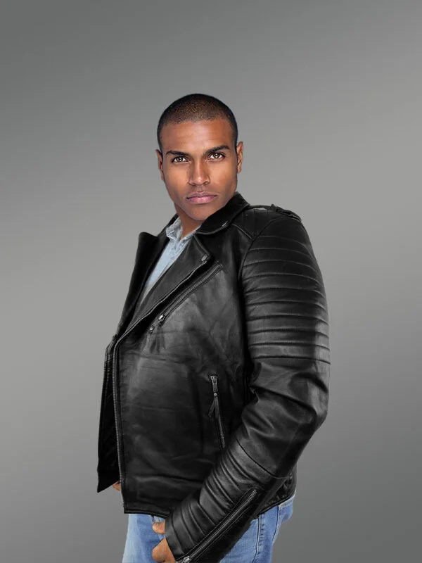 Mens Everyday Wear Leather Biker Jacket with Comfy Warmth and Swag - Image 2