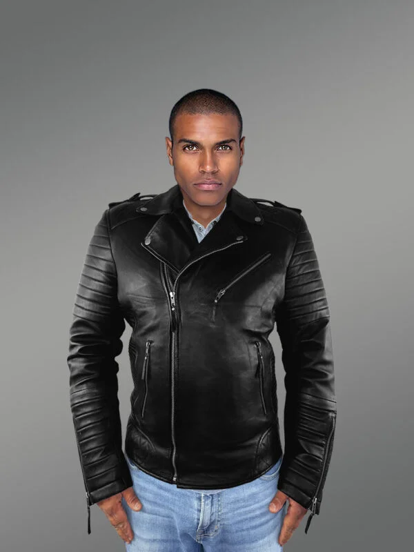 Mens Everyday Wear Leather Biker Jacket with Comfy Warmth and Swag - Image 3