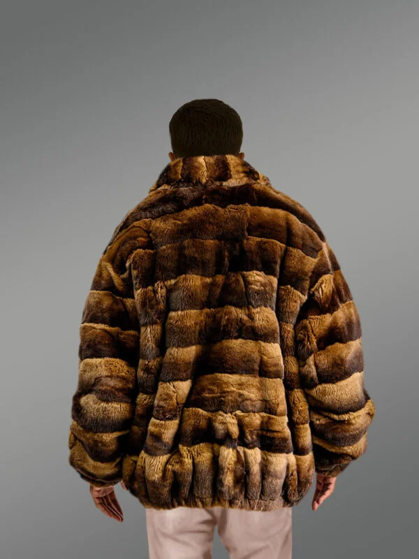 Mens Rex Rabbit Bomber Jacket – Stunning Looks With Comforting Warmth - Image 2