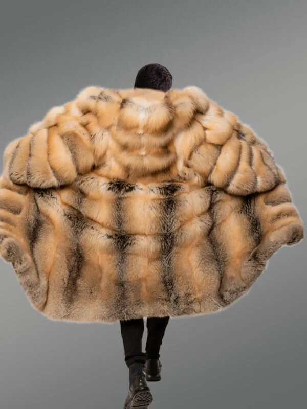 Red Fox Fur Tuxedo Coat Flaunting a Flamboyant Look for Men - Image 2