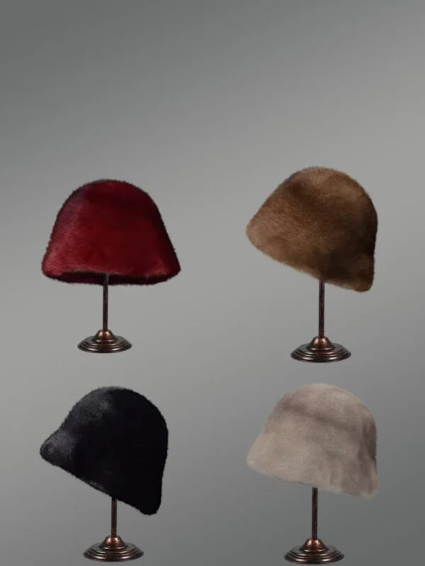 Womens Mink Classic Hat Accessorizing Stylish Wintry Outfits