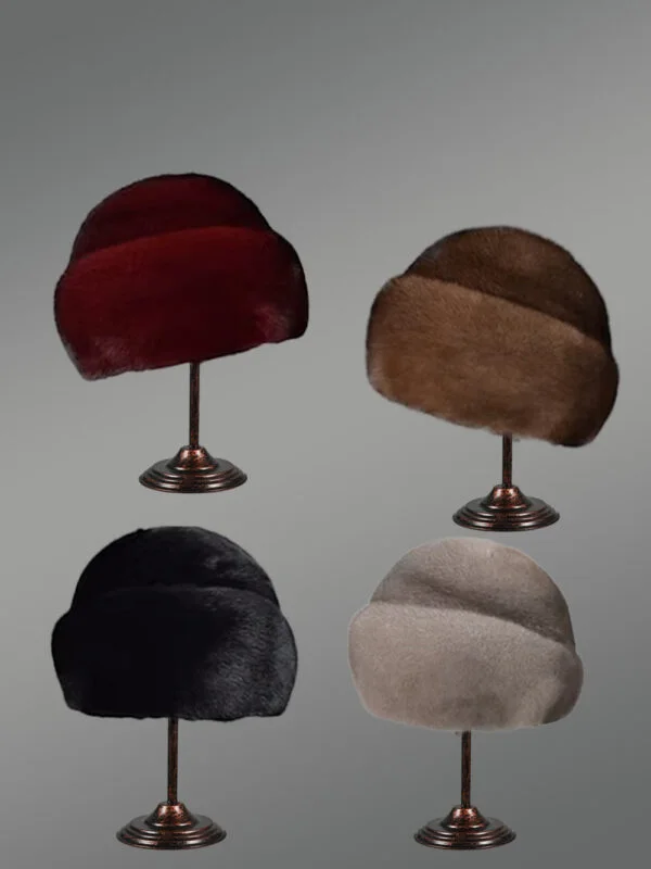 Womens Full Skin Mink Beret Hat for Classy Winter Fashion