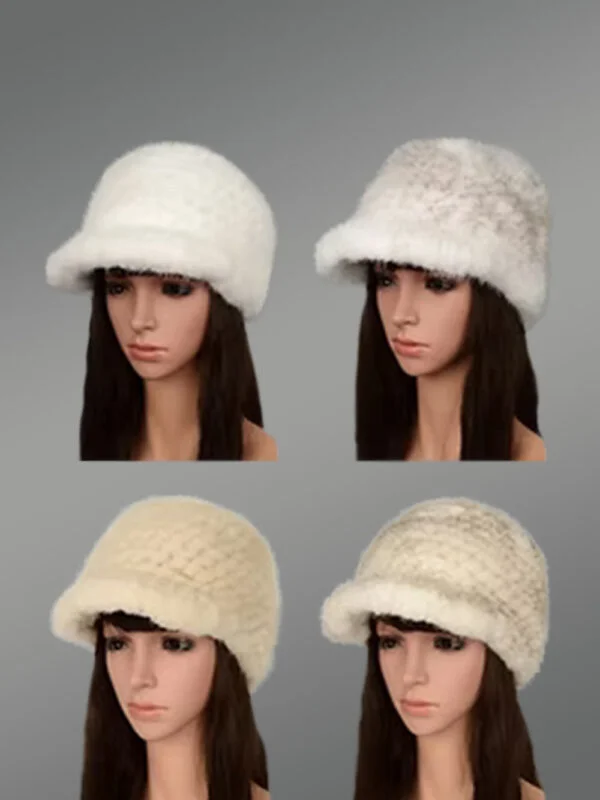 Womens Knit Mink Riding Hat–Stunning Looks with Comfort of Mink Fur - Image 2